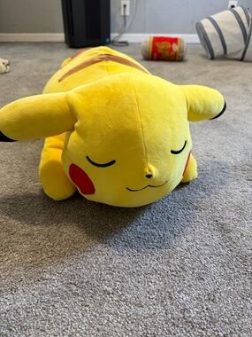 Pokemon 18” Sleeping Pikachu Soft Jumbo Large Plush Pillow